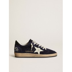 Men's Ball Star in dark blue suede with white nubuck star