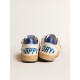 Men's Ball Star Wishes in white nappa leather with a bright blue star and heel tab