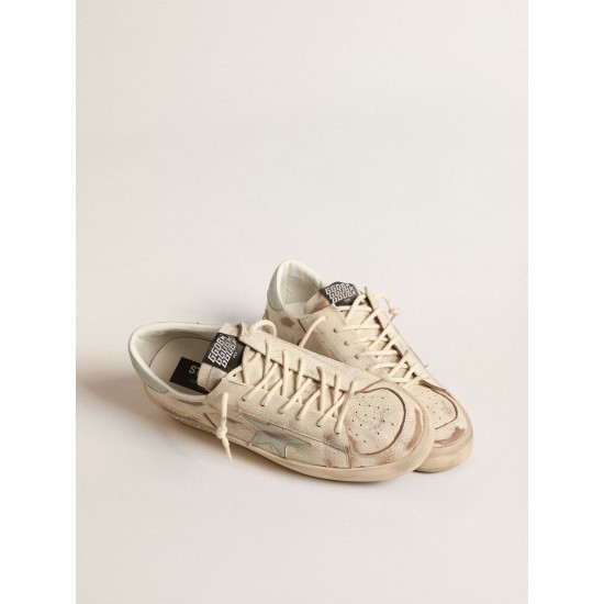 Men's Stardan LTD with aqua-green nappa leather star and heel tab