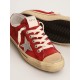 Men's V-Star LTD in dark red suede with silver star and heel tab