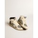 Men’s Sky-Star LAB in zebra nappa with textured silver leather star