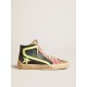 Men’s Slide LAB in camo canvas with yellow leather star and flash