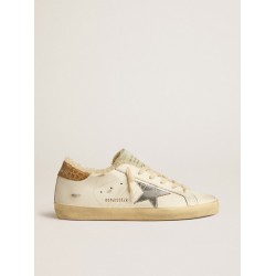 Super-Star with silver leather star and crocodile-print leather heel tab