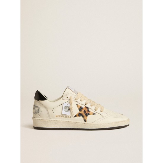 Women’s Ball Star with leopard-print star embellished with Swarovski crystal