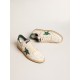 Women's Ball Star Wishes in white nappa leather with green leather star and heel tab