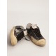 Women's V-Star LTD in black canvas with ice-gray star and heel