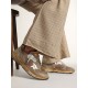 Women's Dad-Star in dove gray mesh and suede