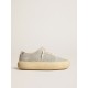 Women’s Space-Star shoes in ice-gray suede with shearling lining
