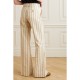 Journey cotton canvas-jacquard flared pants