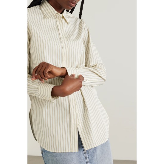 Striped cotton-poplin shirt