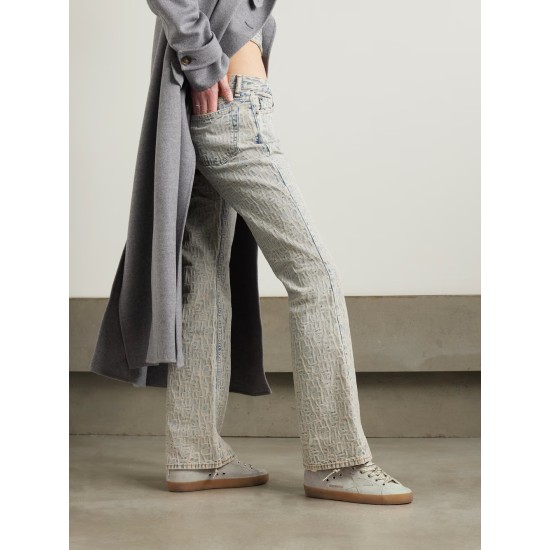 Super-Star suede and metallic leather-trimmed distressed canvas sneakers